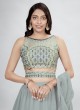 Designer Grey Chiffon Lehenga Choli